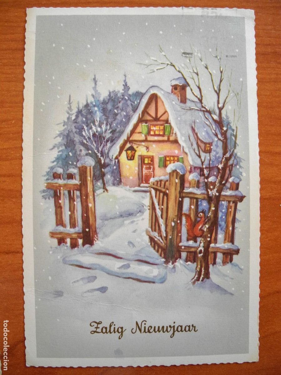 Postais: Postal de Navidad. Paisaje nevado. Circulada sin sello 9x14