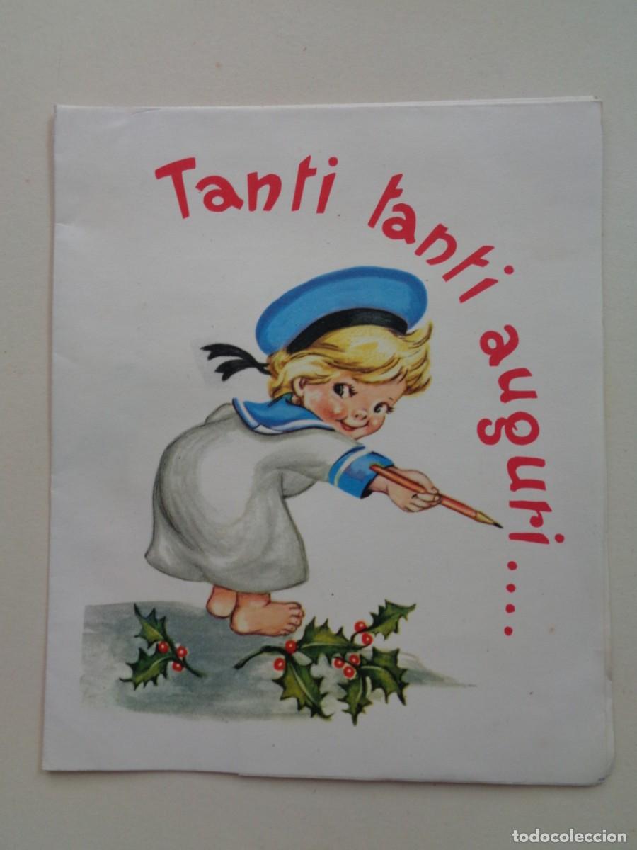 Postais: BONITA TARJETA DE FELICITACION DE NAVIDAD DE ITALIA , A&Ntilde;OS 60. SE ABRE Y SALE ESCENA EN 3D