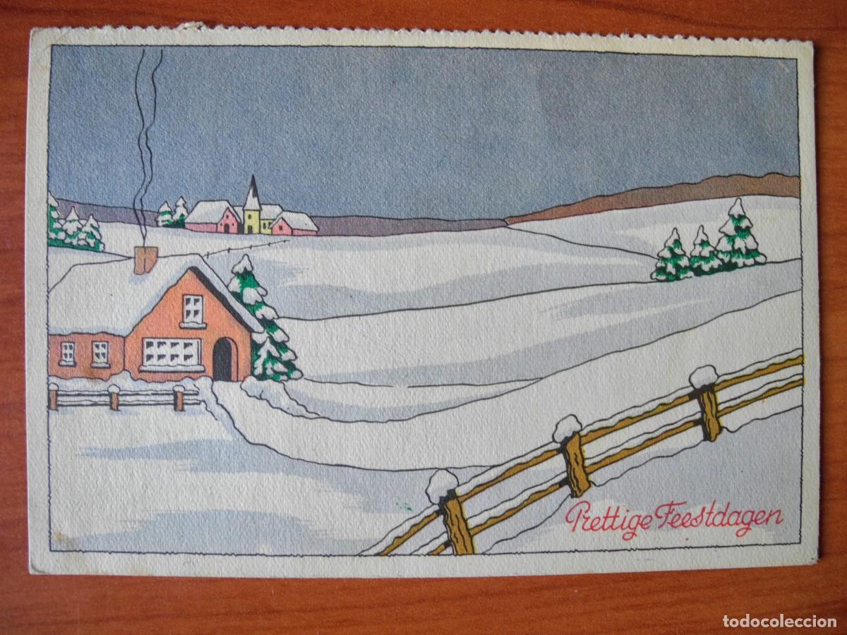 Postales: Postal de Navidad. Paisaje nevado. Nueva 13x9