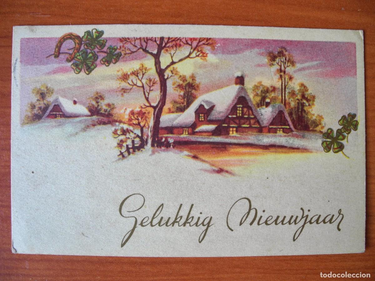 Postales: Postal de Navidad. Paisaje nevado. Circulada con sello 1949 14x9