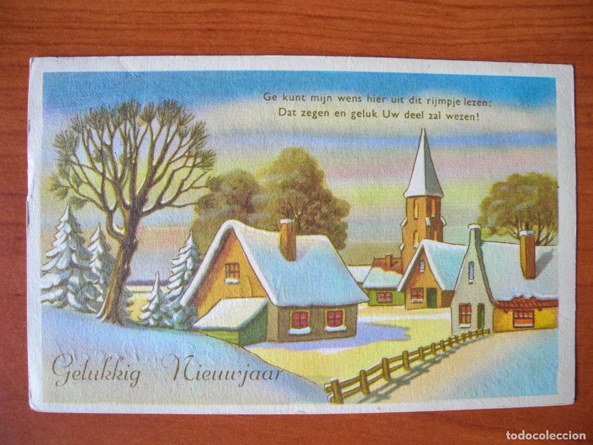 Postkarten: Postal de Navidad. Paisaje nevado. Circulada con sello 1967 14x9