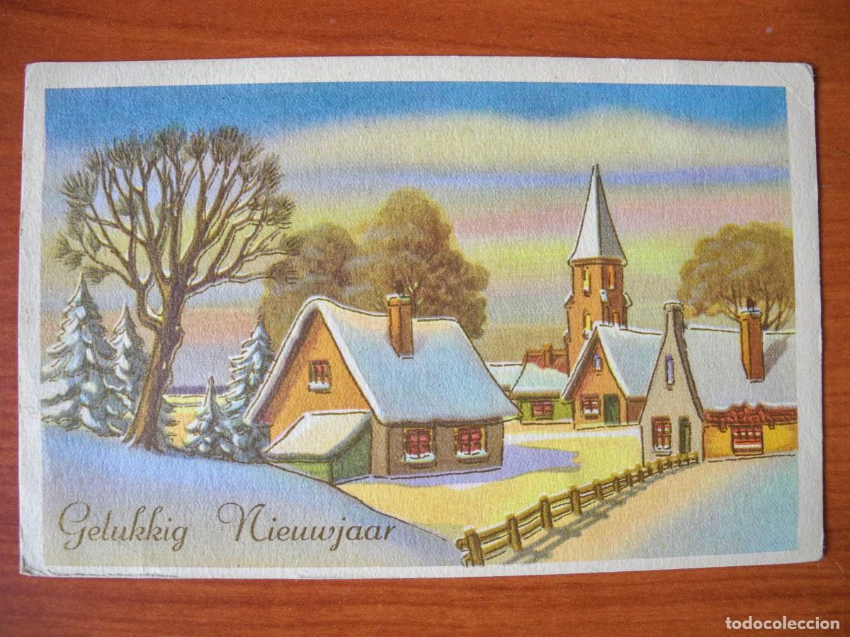 Postales: Postal de Navidad. Paisaje nevado. Circulada sin sello 14x9