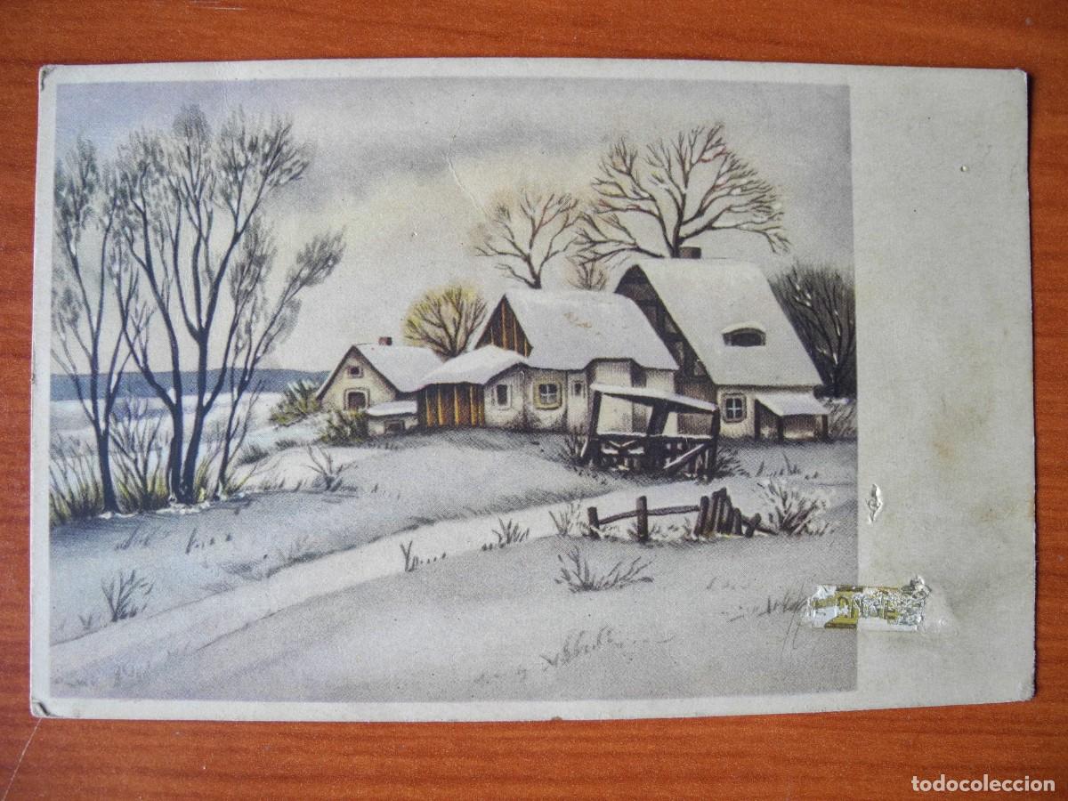 Postcards: Postal de Navidad. Paisaje nevado. Circulada sin sello 1946 14x9