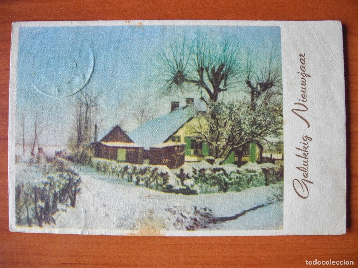 Postcards: Postal de Navidad. Paisaje nevado. Circulada con sello 1959 14x9