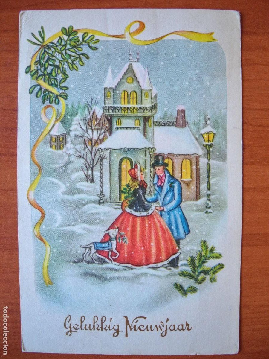 Postales: Postal de Navidad. Paisaje nevado. Galante. Circulada con sello 9x14
