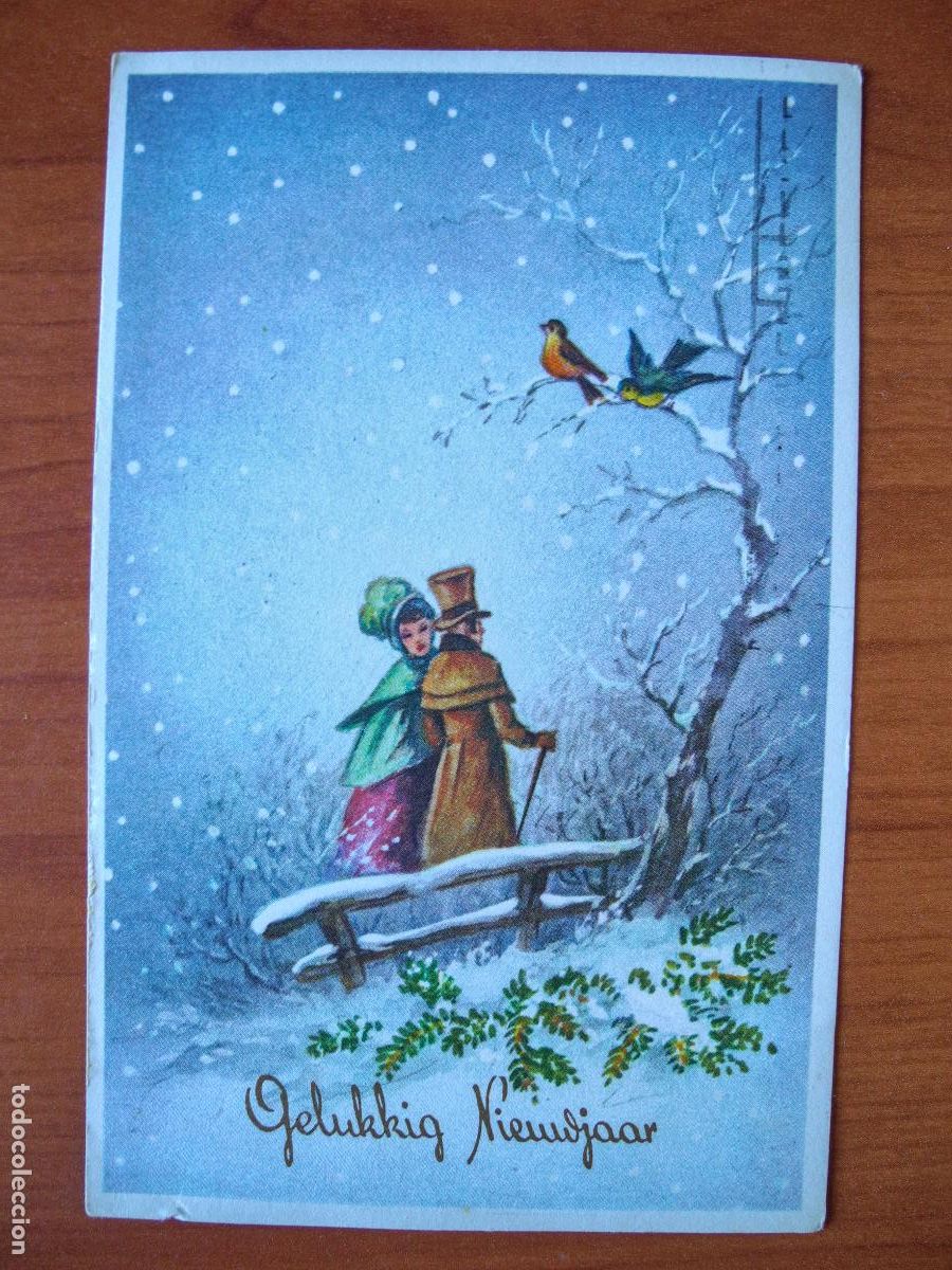 Postales: Postal de Navidad. Paisaje nevado. Galante. Circulada con sello 9x14