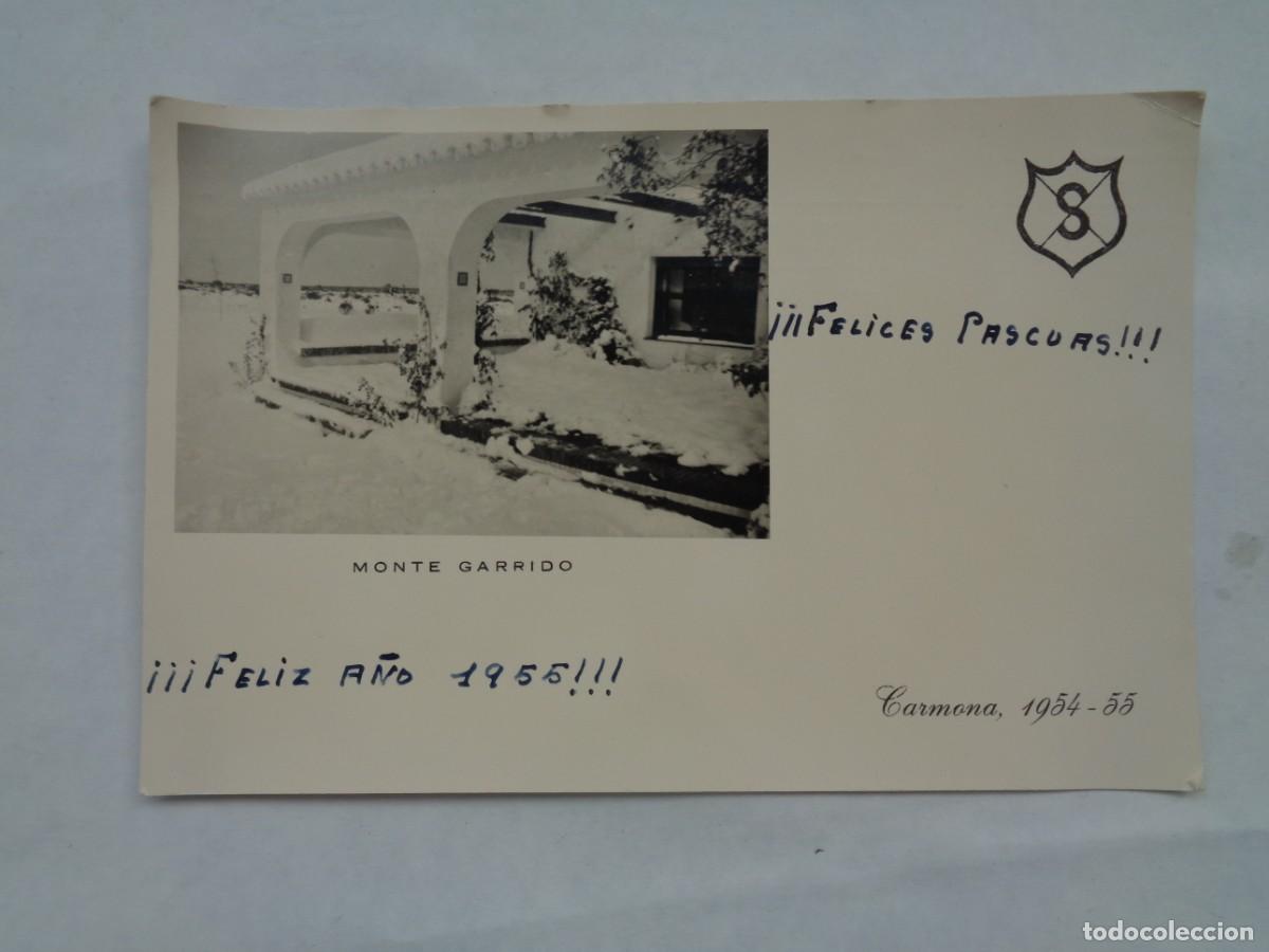 Cartes Postales: BONITA TARJETA DE FELICITACION CON FOTO DE CARMONA NEVADA , 1954-55 . MONTE GARRIDO