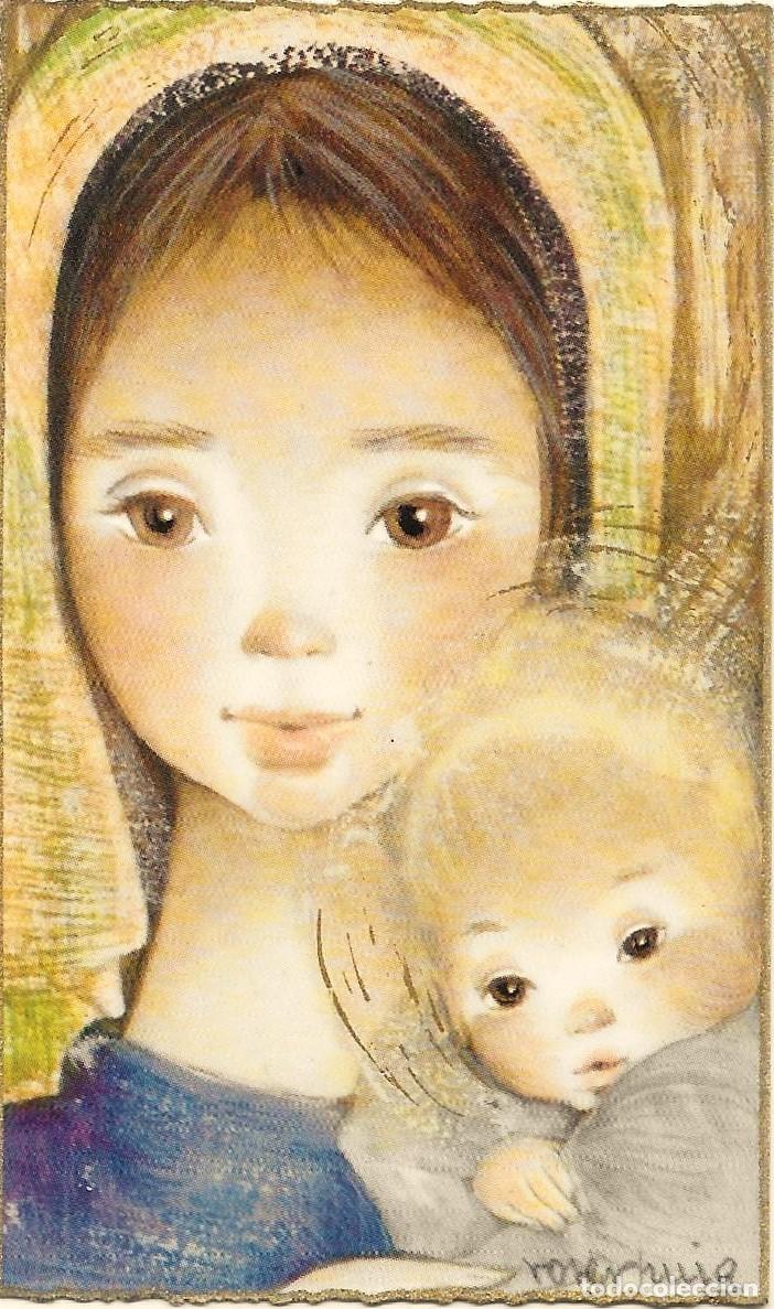 Postais: 2087G - ROSER PUIG - LA VIRGEN Y EL NI&Ntilde;O -EDICIONES ORTIZ R610-4 - IMPRESA EN 1963 - 10X6 CM