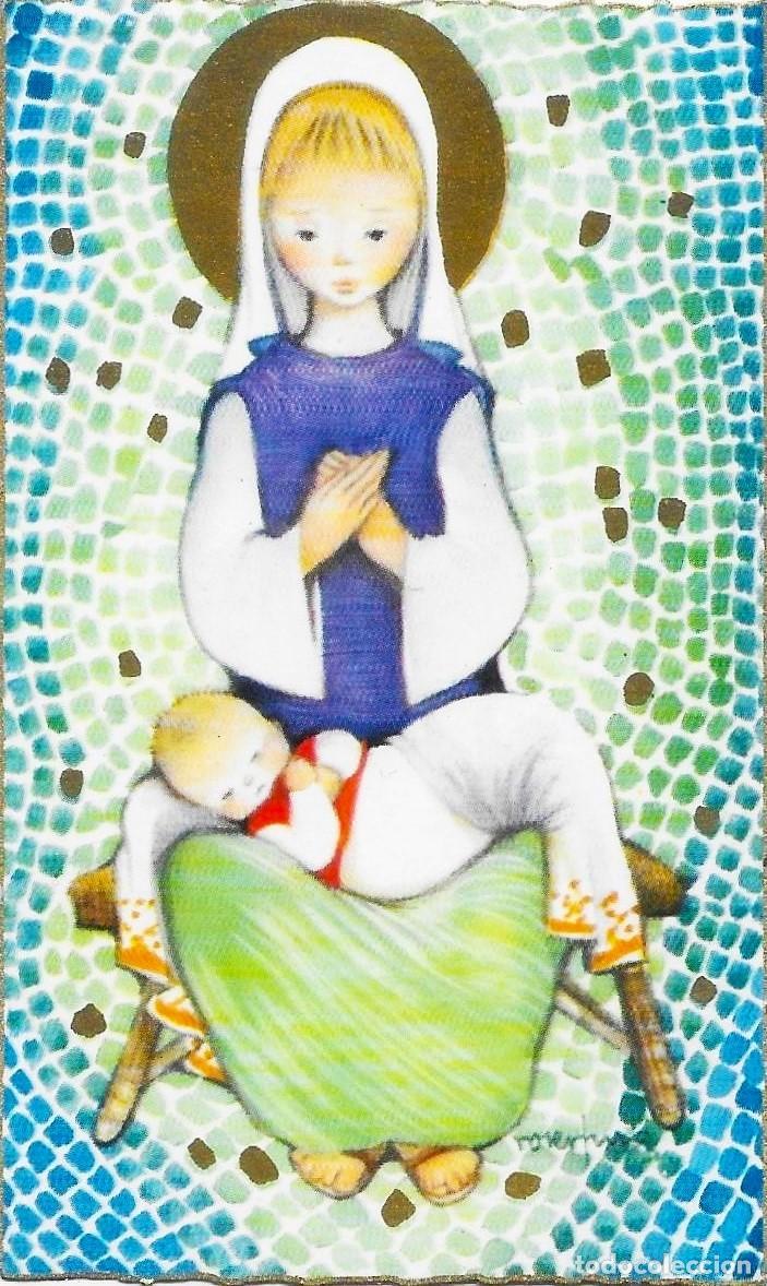 Postais: 2089G -ROSER PUIG-LA VIRGEN CON EL NI&Ntilde;O EN REGAZO- EDICIONES ORTIZ R612.2- 10X6 CM - IMPRESA 1963