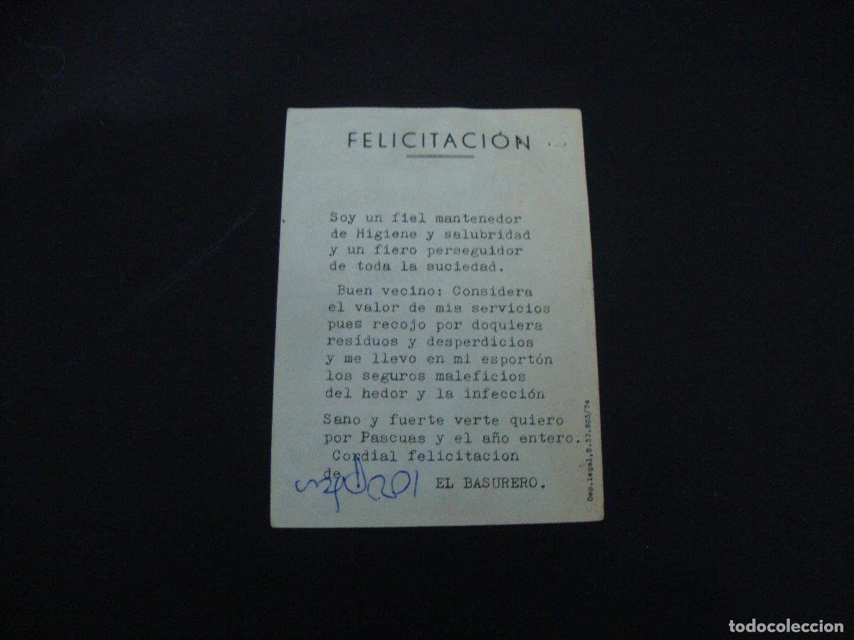 Postales: FELICITACION OFICIOS EL BASURERO - Foto 2