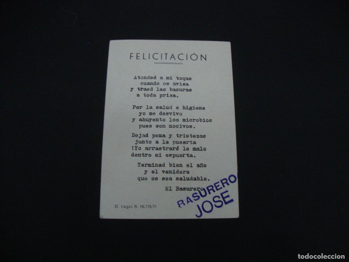 Postales: FELICITACION OFICIOS EL BASURERO - Foto 2