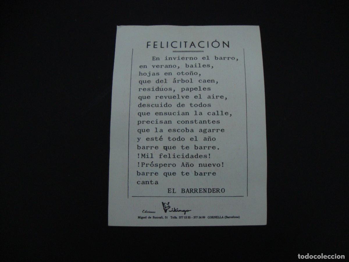 Postales: FELICITACION OFICIOS EL BARRENDERO - Foto 2