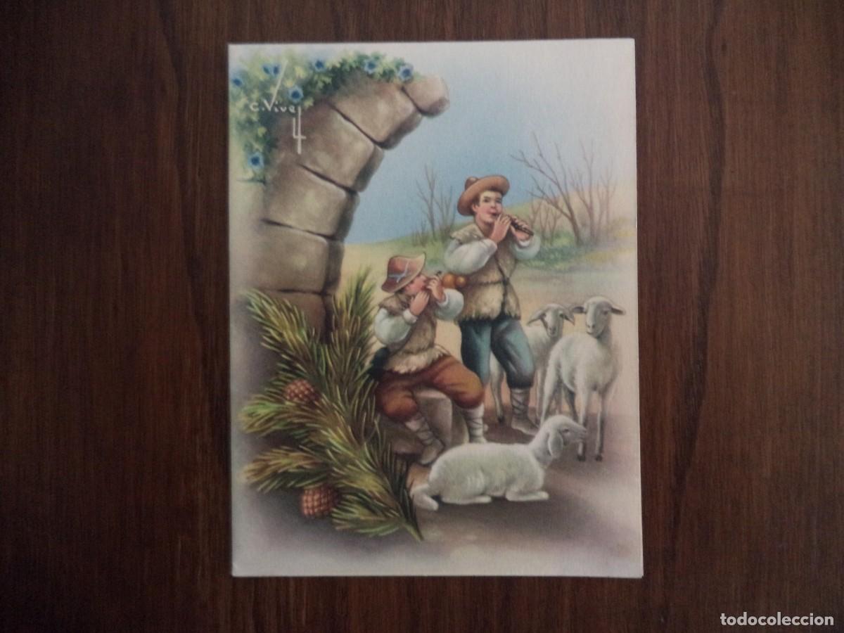 Postales: Postal Navidad Tridemensional Dibujo C. Vive L. - Foto 1