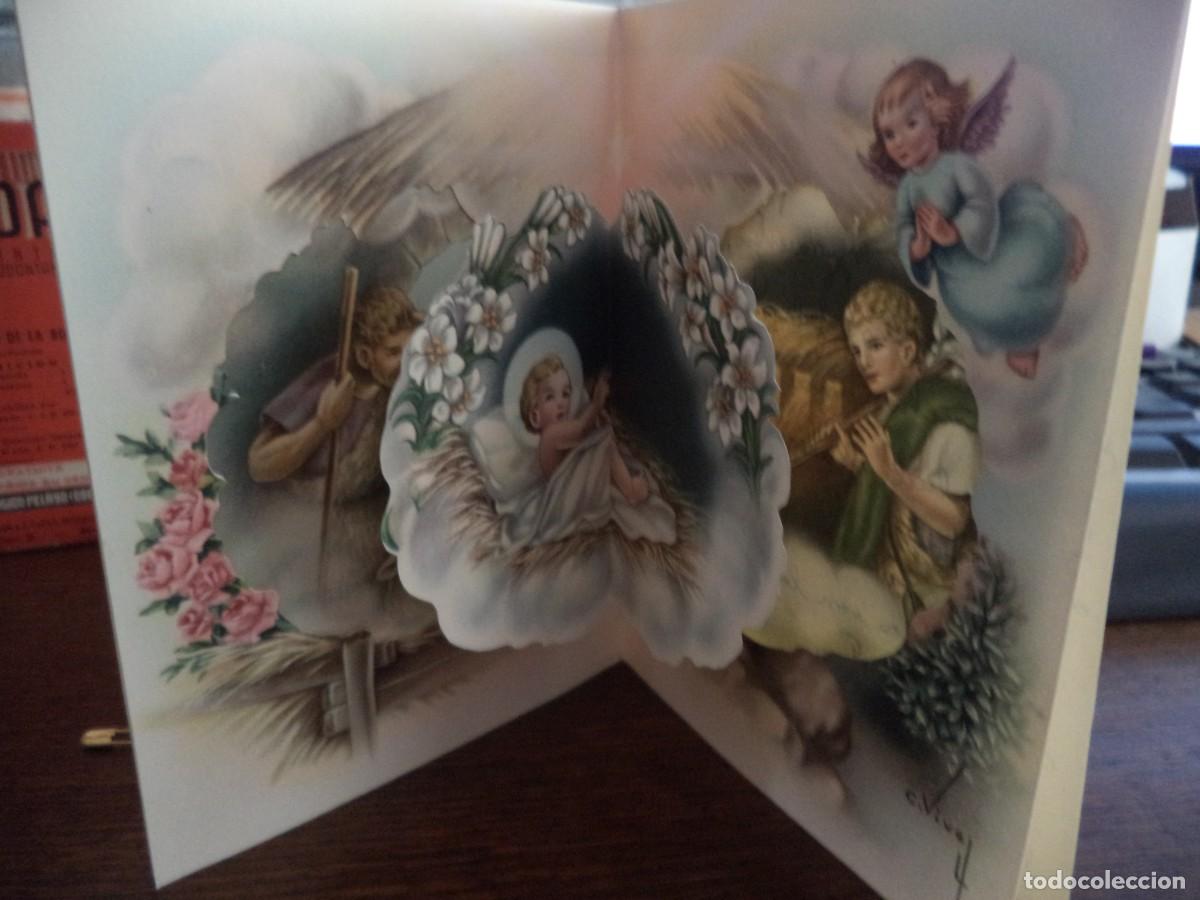 Postales: Postal Navidad Tridemensional Dibujo C. Vive L. - Foto 3