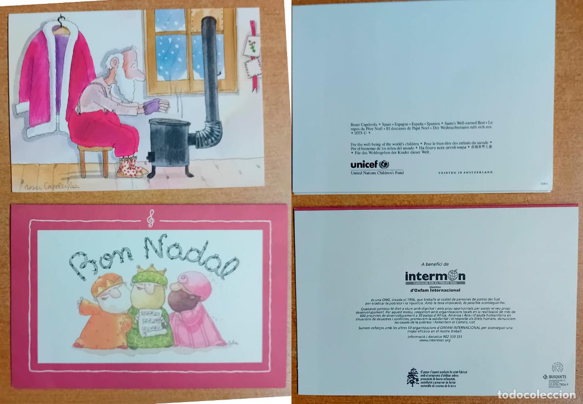 Postales: postales de navidad unicef y interm&oacute;n 2 postales - Foto 1