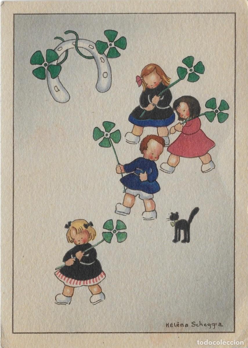 Postcards: 8978 - HEL&Eacute;NA SCHEGGIA -SUERTE, TR&Eacute;BOLES DE 4 HOJAS -EDICIONES GBB SERIE 1001 2 -IMPRESA EN BELGICA