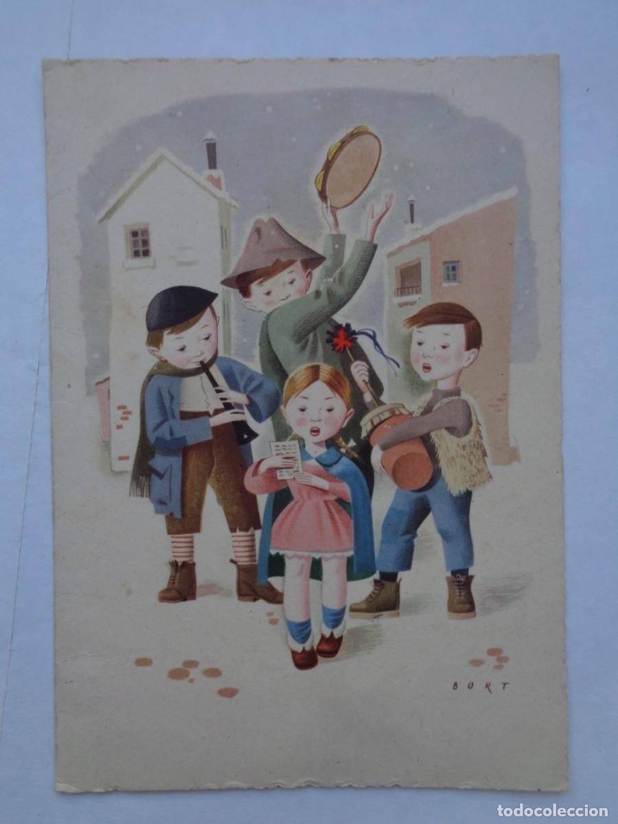 Postkarten: PRECIOSA TARJETA DE FELICITACION DE NAVIDAD CON DIBUJO DE BORT . A&Ntilde;OS 40
