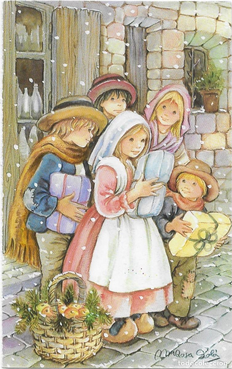 Postkarten: 8869 - M&ordf; ROSA SOL&Aacute;- COMPRAS DE NAVIDAD- BONITA POSTAL NAVIDE&Ntilde;A -13,5X8,5 CM