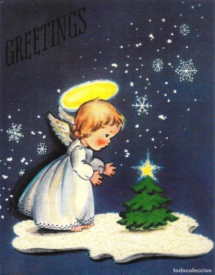 Postais: 8886 -ANGEL DECORANDO EL &Aacute;RBOL CON LA ESTRELLA- PRECIOSA POSTAL SERIE CE-5002- 14X11 CM