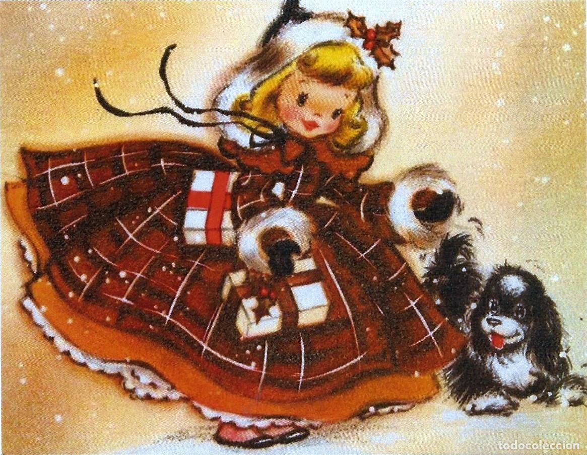 Postais: 8887 - PRECIOSA NI&Ntilde;A, MU&Eacute;RDAGO, PERRITO, REGALO -PRECIOSA POSTAL - SERIE CE-5014- 14X11 CM