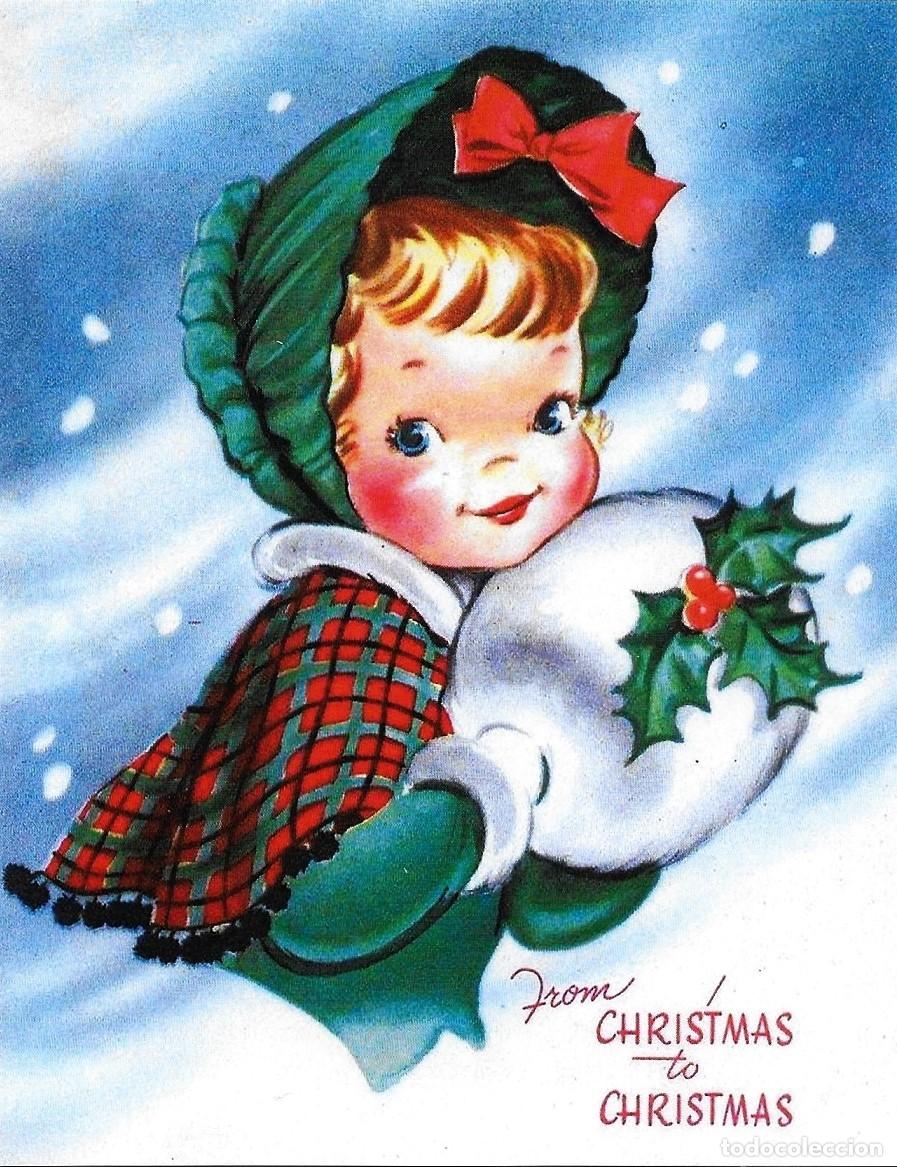 Postais: 8888 - BINITA NI&Ntilde;A VESTIDA PARA FESTEJAR -LA NAVIDAD - - SERIE CE-5014- 14X11 CM