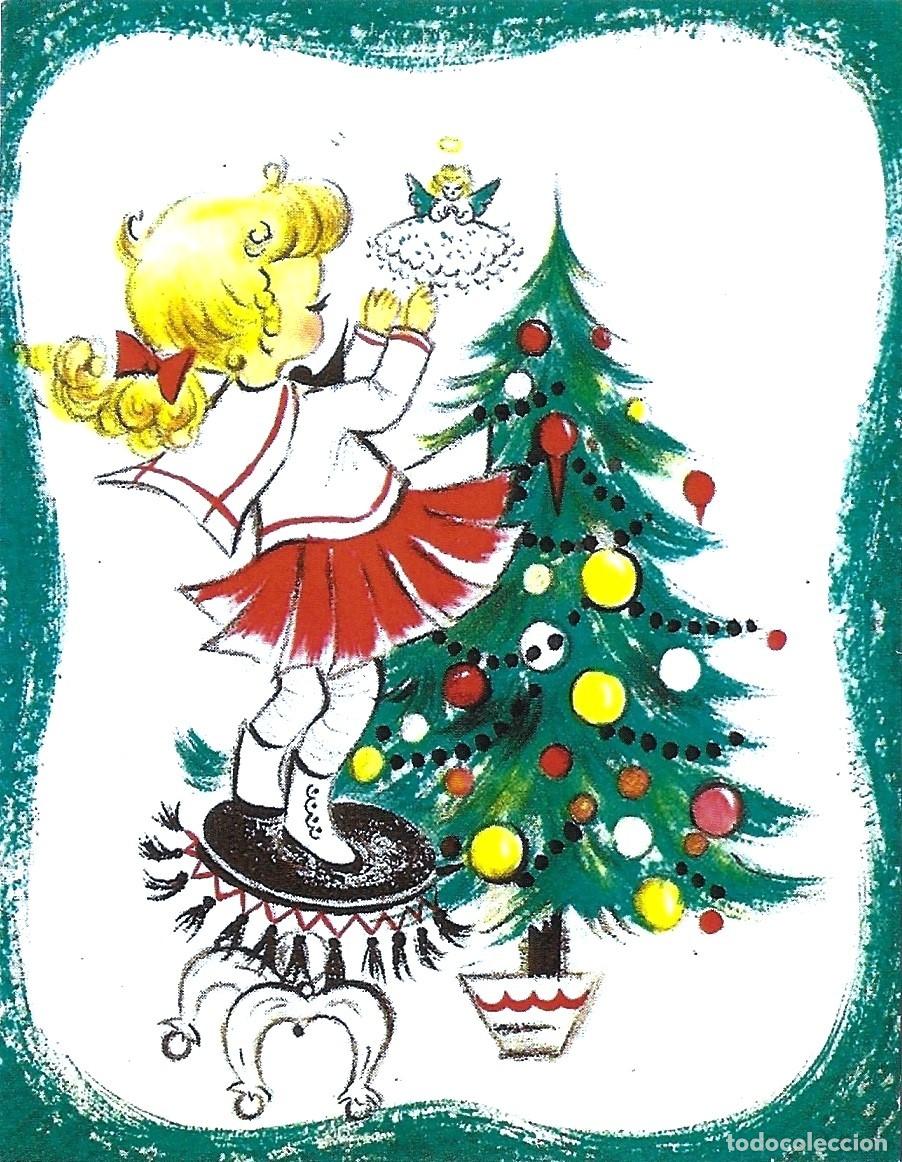 Postais: 8895 - NI&Ntilde;A DECORANDO EL &Aacute;RBOL NAVIDE&Ntilde;O- SERIE CE-5014- 14X11 CM
