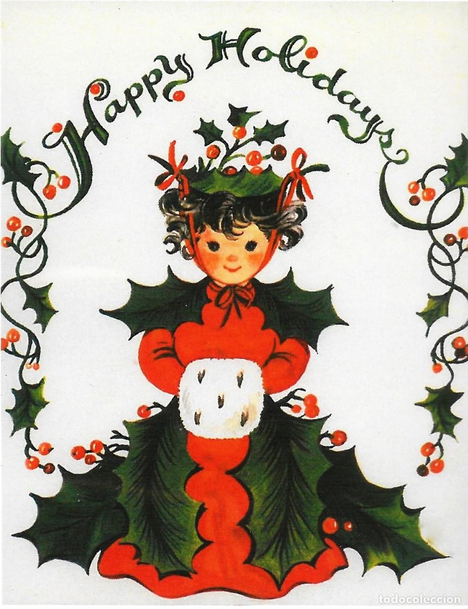 Postais: 8899 - FELICES FIESTAS DESEA LA FLOR DEL MU&Eacute;RDAGO- SERIE CE-5014- 14X11 CM