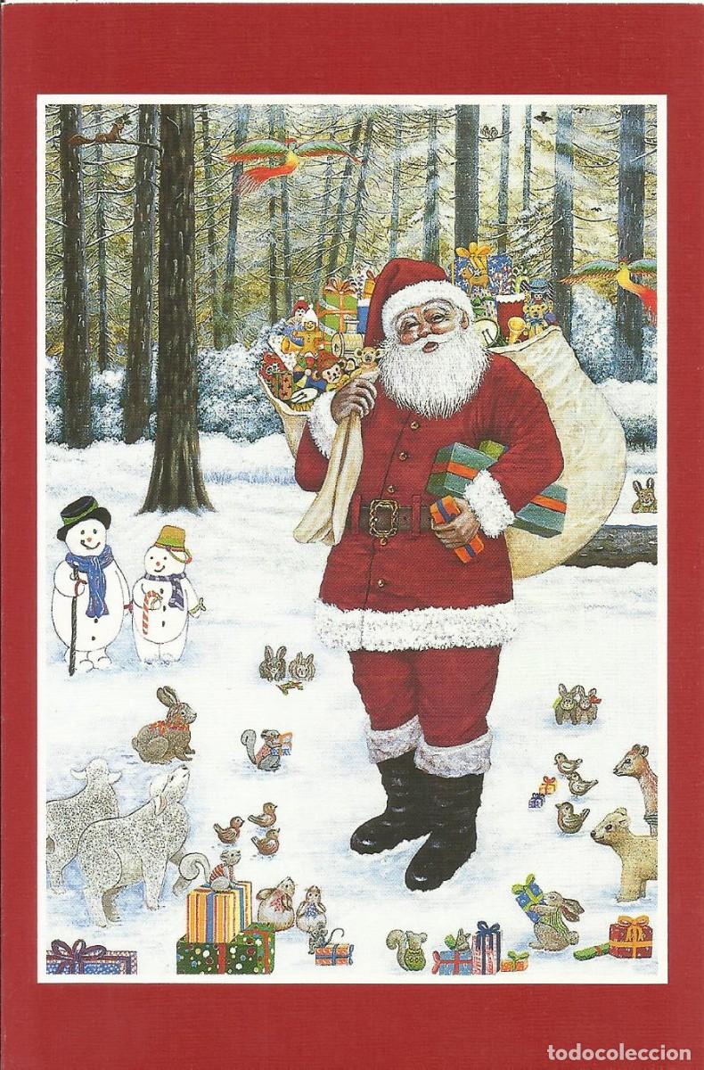 Cartes Postales: Postal Navidad. Iwao Adachi. Pintores con la boca y el pie. Doble p&aacute;gina. 2005. Escrita. 17x11,5 cm.