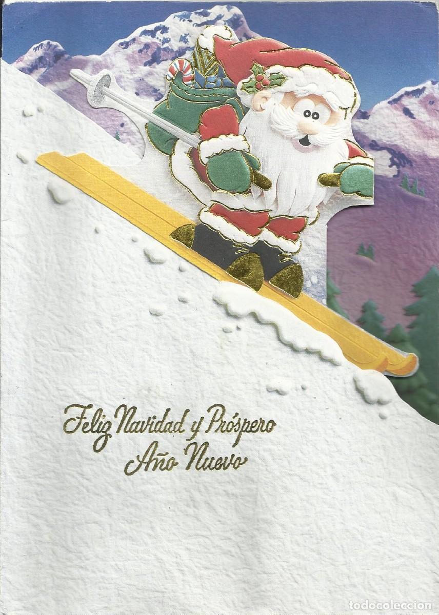 Postcards: Postal Navidad. Santa Claus. Per&uacute;. China. Doble p&aacute;gina. 1990. Con m&uacute;sica. 20x14,5 cm. Escrita.