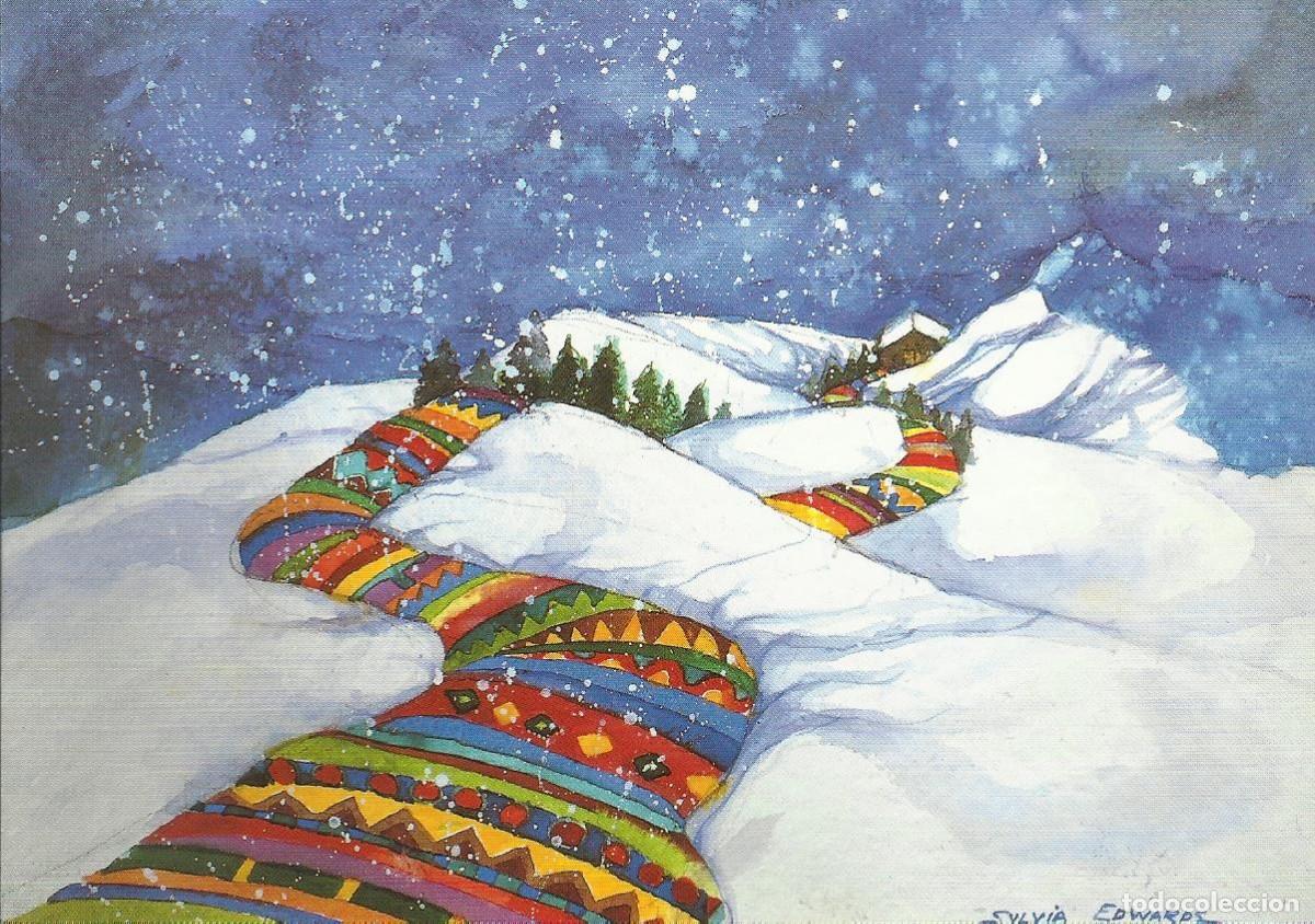Postcards: Postal Navidad. UNICEF. Sylvia Edwards. Reino Unido. Suiza. 1997. Doble p&aacute;gina. 11x16 cm. Escrita.