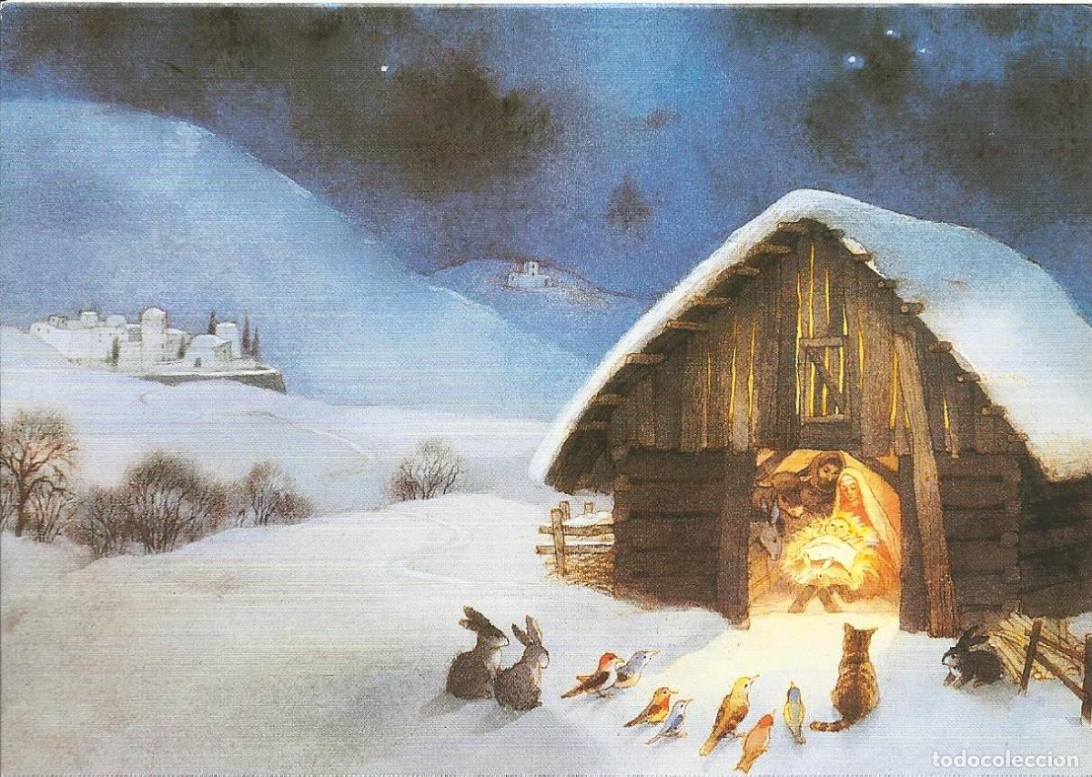 Postcards: Postal Navidad. UNICEF. Maja Dusikova. Eslovaquia. Francia. 1999. Doble p&aacute;gina. 11x16 cm. Escrita.