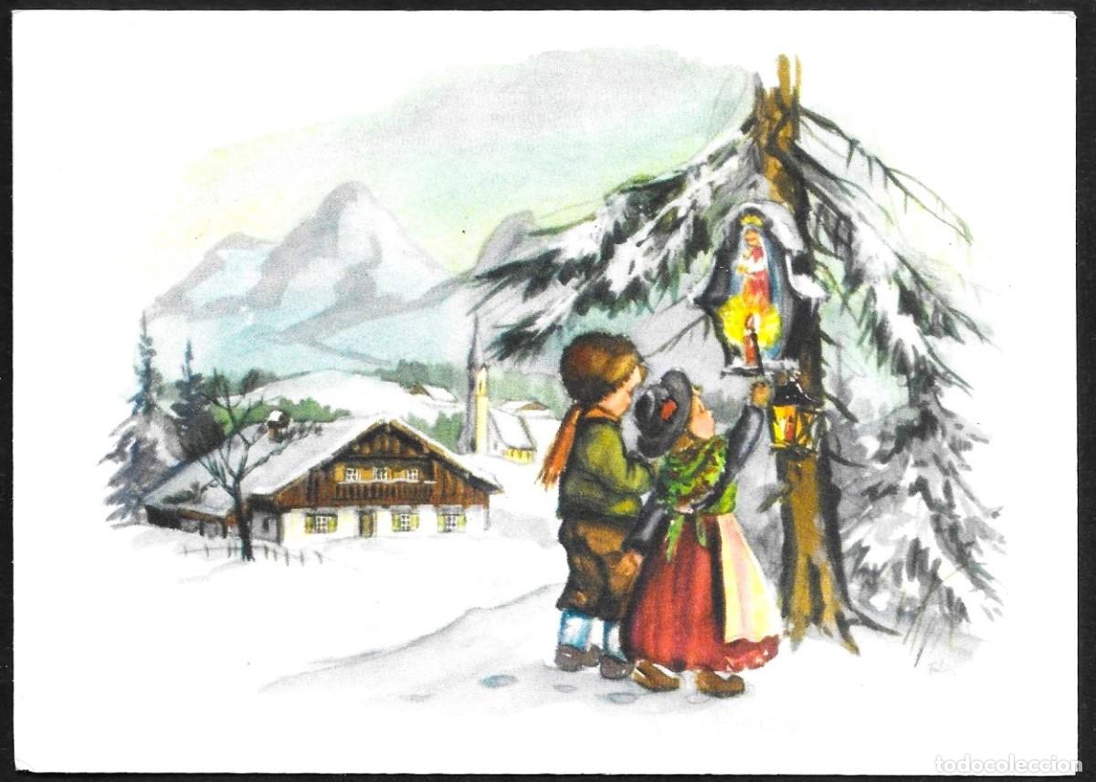Cartes Postales: 8566 - ALUMBRANDO EL NACIMIENTO - PRECIOSA POSTAL SERIE 1502- DIPTICA 14,7X10,5 CM