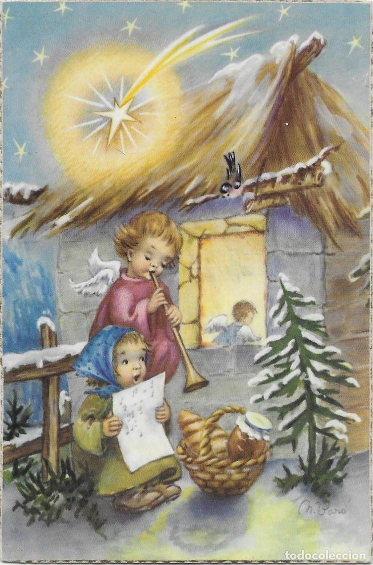 Cartes Postales: 8583 - N. BAR&Oacute; - OBSERVANDO EN EL PESEBRE -EDICIONES CyZ SERIE 516.B - DATA 1958