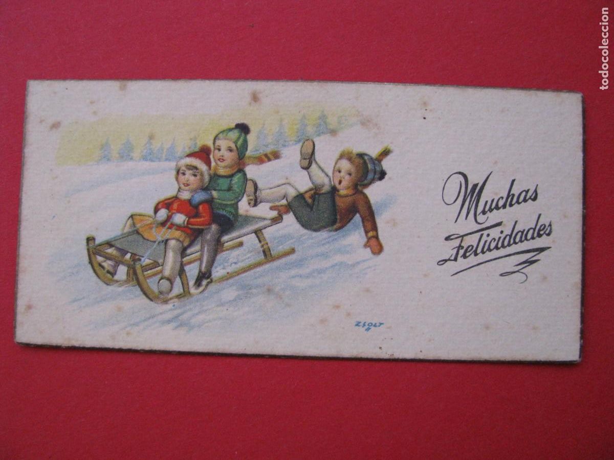 Postcards: PEQUE&Ntilde;A TARJETA DE NAVIDAD DE IL. ZSOLT. 11,5X5,5 CM. ESCRITA.