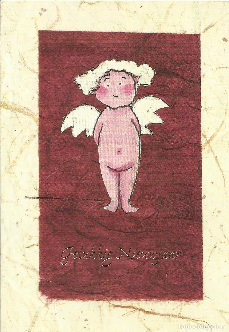 Postcards: Postal Navidad. Gelukkig Nieuwjaar. Lannoo cards. Escrita. Doble p&aacute;gina. 15x10,5 cm. Holanda. 1998.