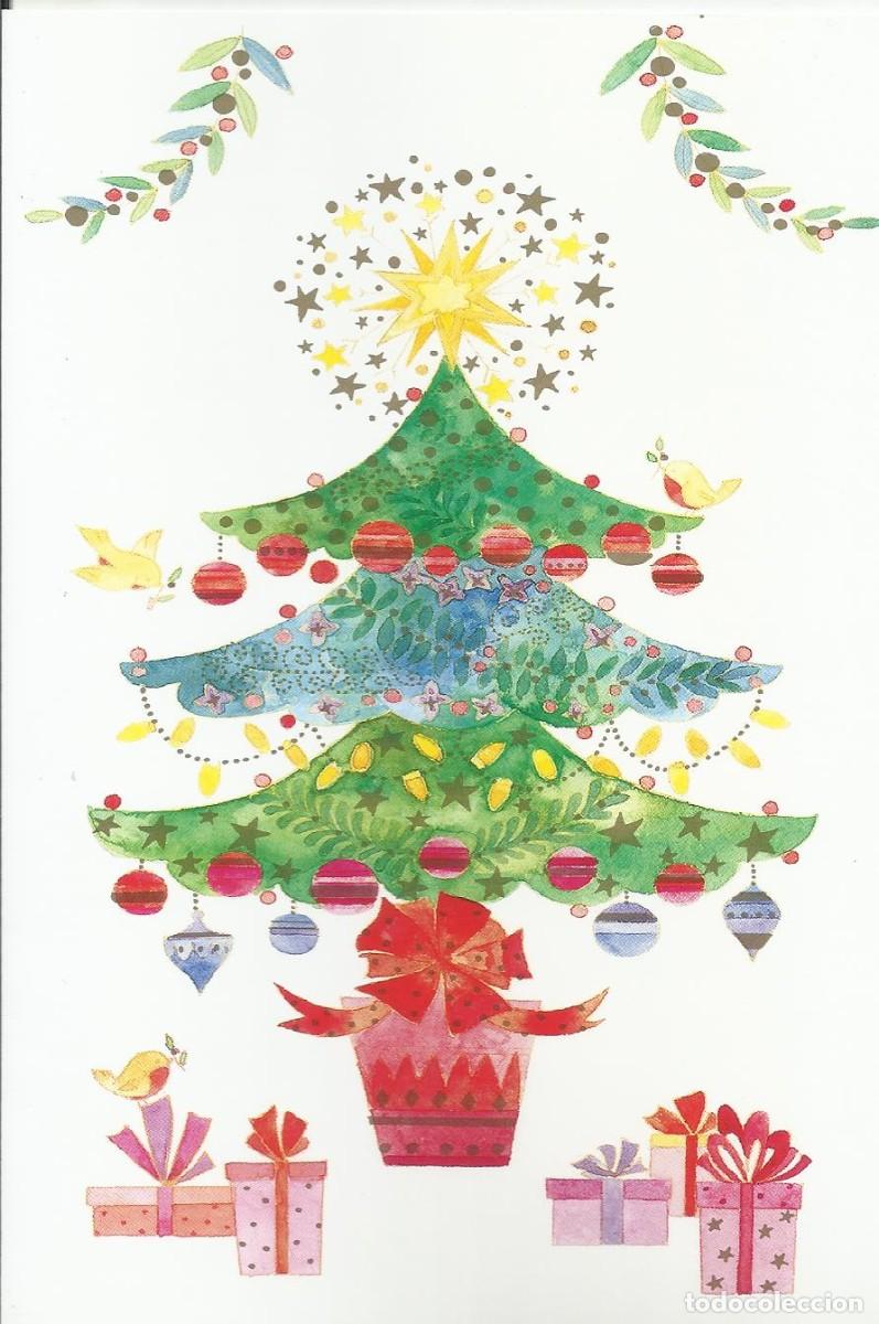 Postcards: Postal Navidad. 2021. Escrita. Doble p&aacute;gina. 17x11,5 cm. Metges sense fronteres. &Aacute;rbol Navidad.