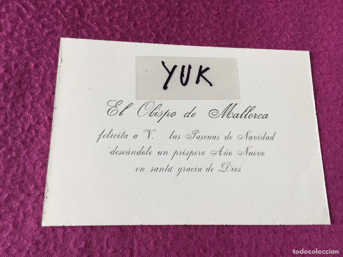Postkarten: TARJETA DE FELICITACION DE NAVIDAD DEL OBISPO DE MALLORCA - A&Ntilde;OS 40/50