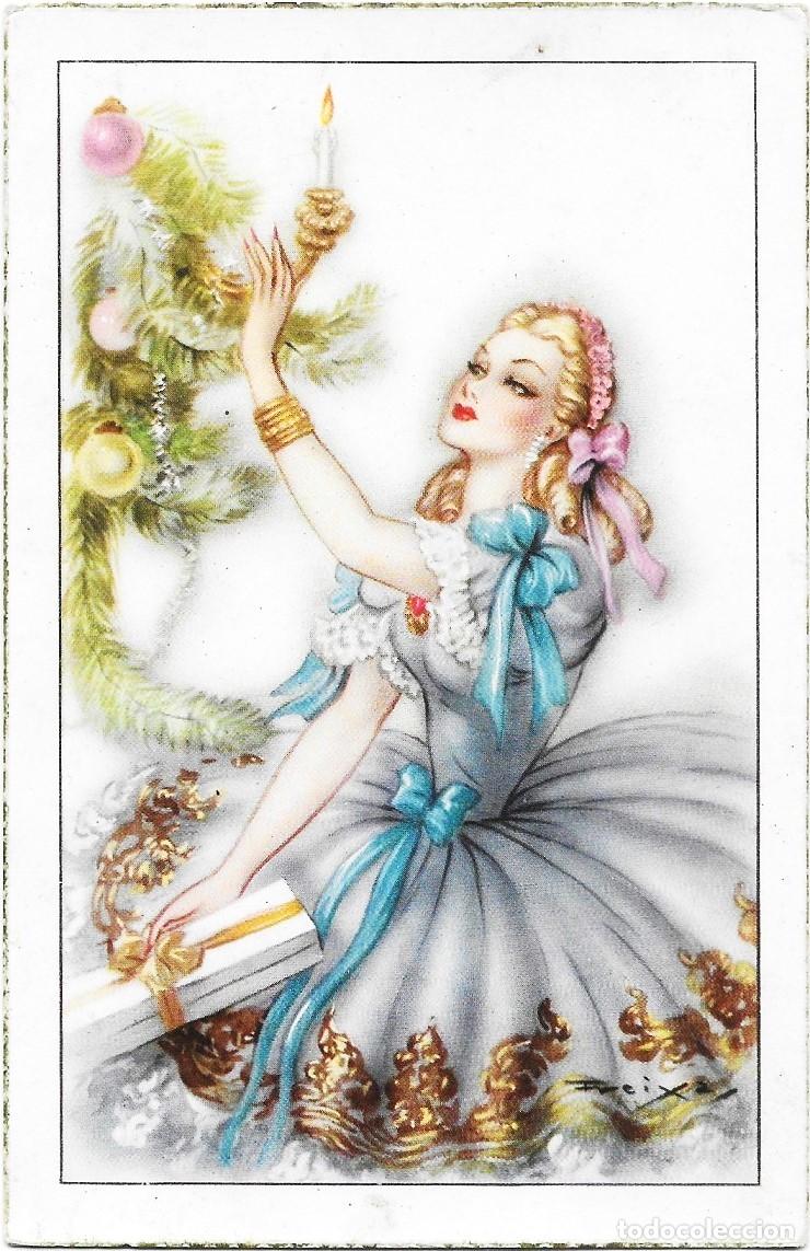 Postkarten: 8199 - FREIXAS - PREPARANDO EL &Aacute;RBOL DE NAVIDAD -EDICIONES CyZ SERIE 557 - DATA 1952