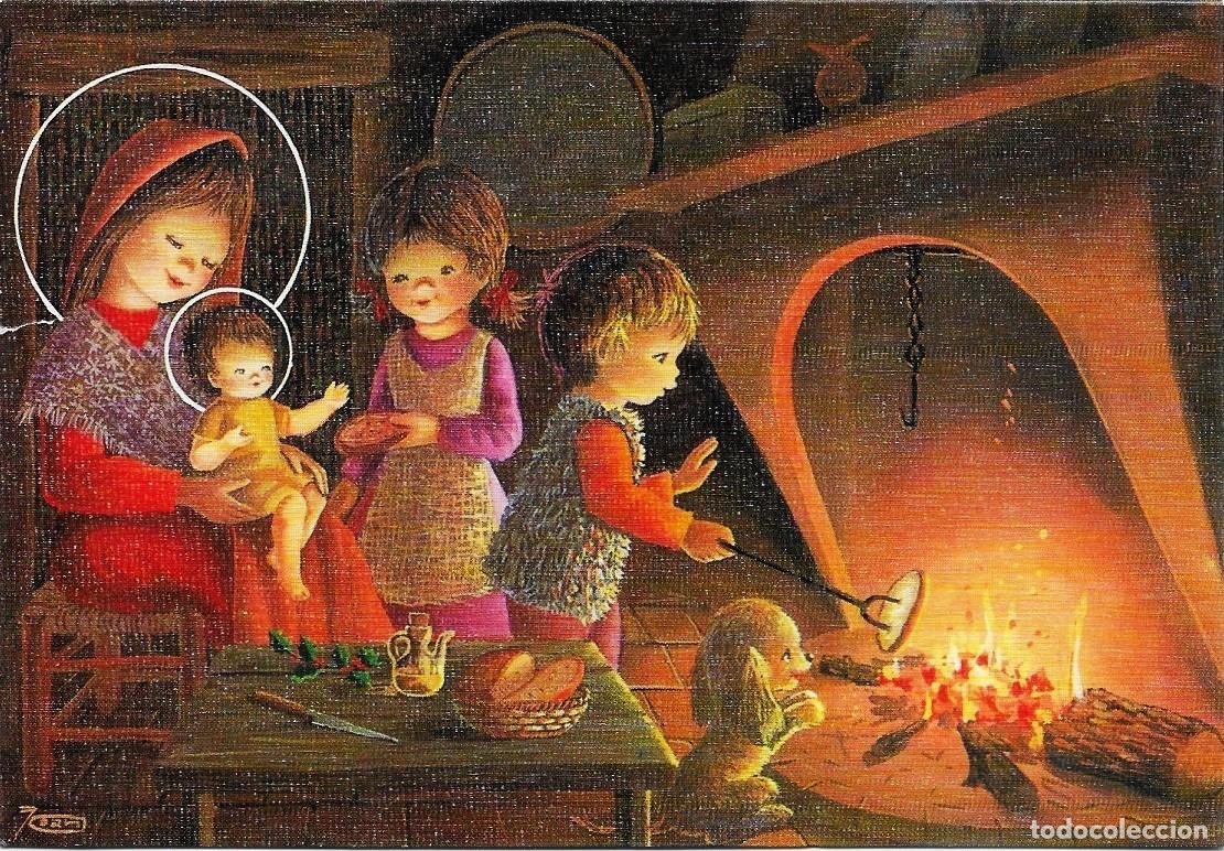 Postales: 8247 - JOAN- CHIMENEA, PERRITO... EDICIONES JBR 845 - DIPTICA 15,8X11 - DATA 1972
