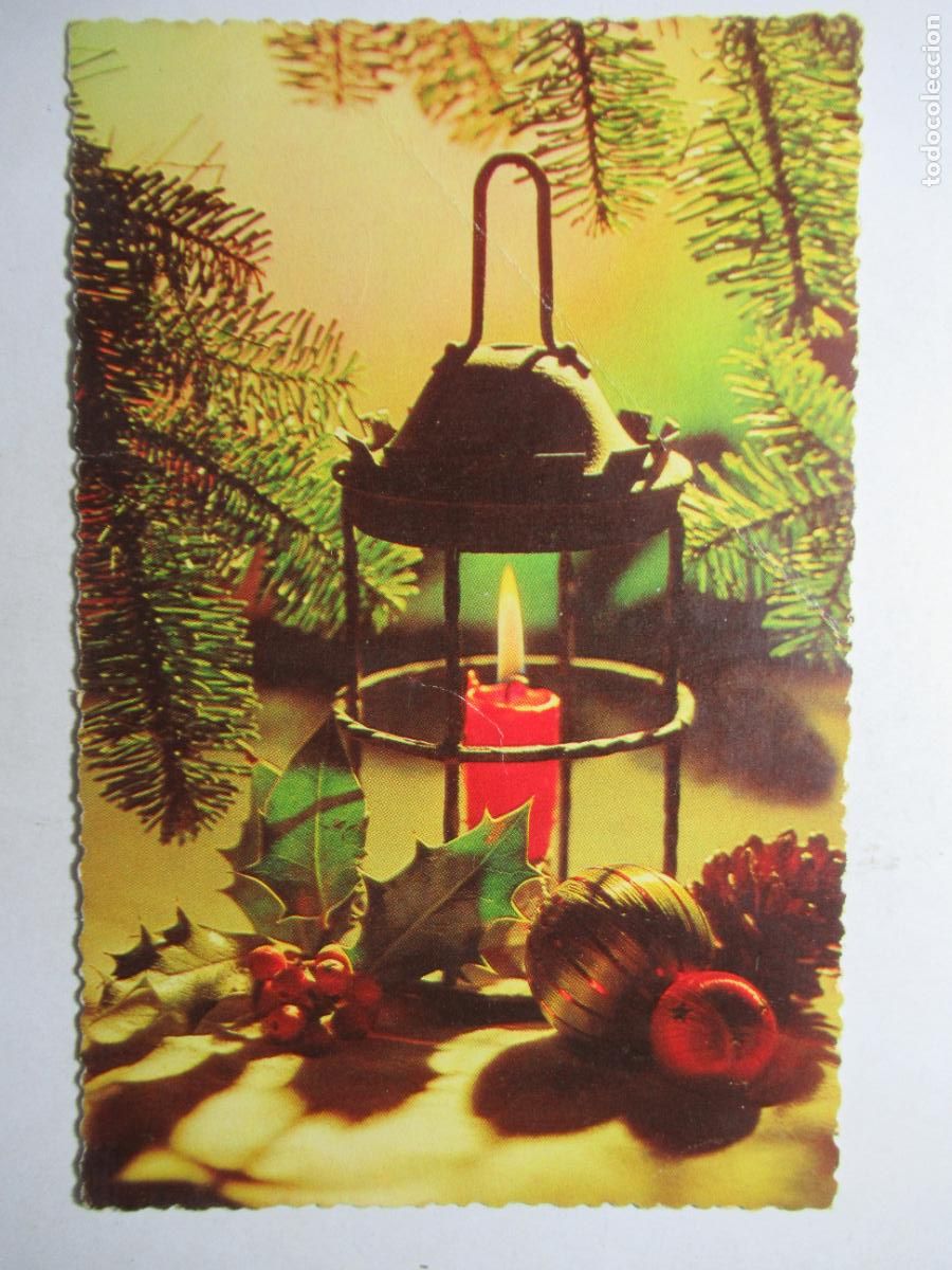 Postales: Postal Navidad vela S/C - Foto 1