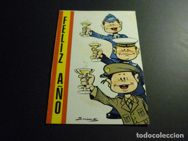 Postcards: FELICITACION NAVIDAD EJERCITOS DE TIERRA MAR Y AIRE SALAS ILUSTRADOR