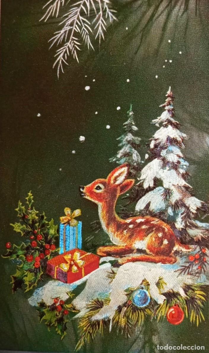 Cartes Postales: 8499 - PRECIOSIDAD DE POSTAL - CERVATILLO, ABETO NEVADO, REGALOS- N&ordm; 9393- DIPTICA 18X11,5 CM