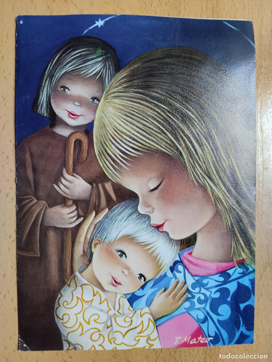 Postkarten: POSTAL D&Iacute;PTICO NAVIDAD ILUSTRADA T. MATEO. 1639-4 18,5X13 CM.