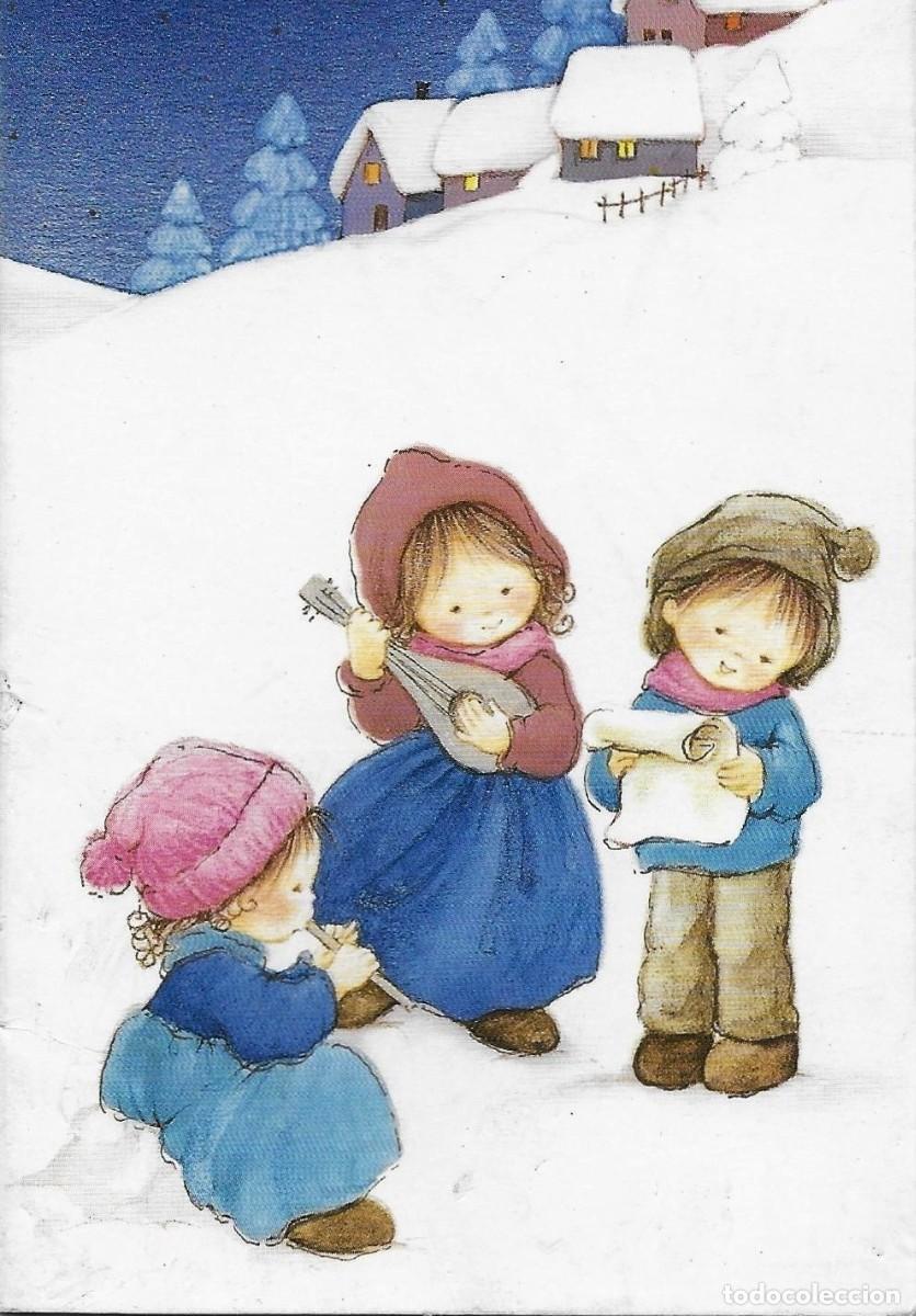 Postcards: 6024N - MARIA- ENSAYANDO VILLANCICOS- EDICIONES ORTIZ XX9303- DIPTICA 16,3X8,5 CM- IMPRESA 1988