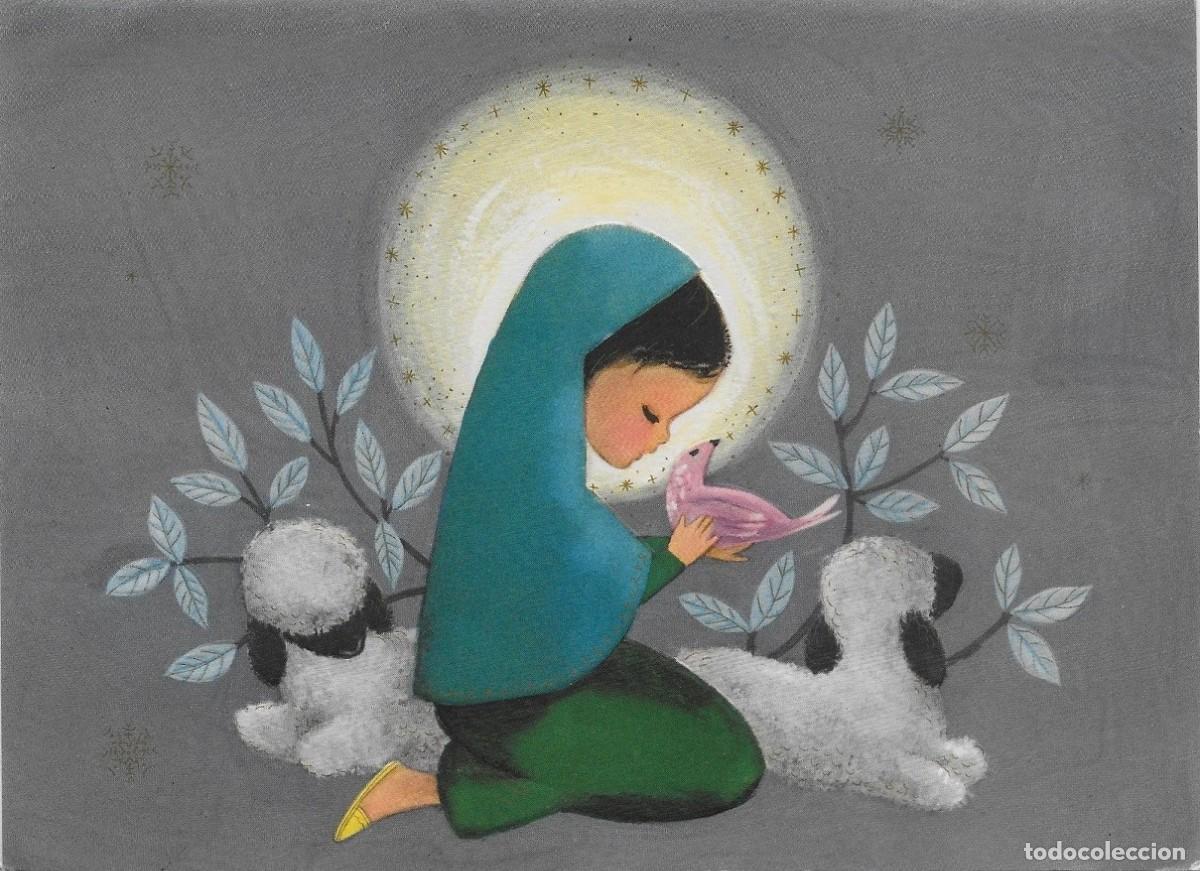 Postcards: 6072N - LA VIRGEN EN DULCE ESPERA-EDITA CROMOCART-SERIE MARIANA N&ordm; 2- DIPTICA 17X12,5 CM- DATA 1967