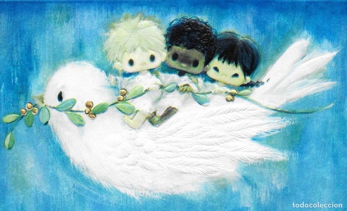 Postcards: 6075N -HERMOSA POSTAL EN RELIEVE- EDI. HALLMARK 150NAF 40-6-DIPTICA 17X11,5 CM- ILUSTRA AGUR