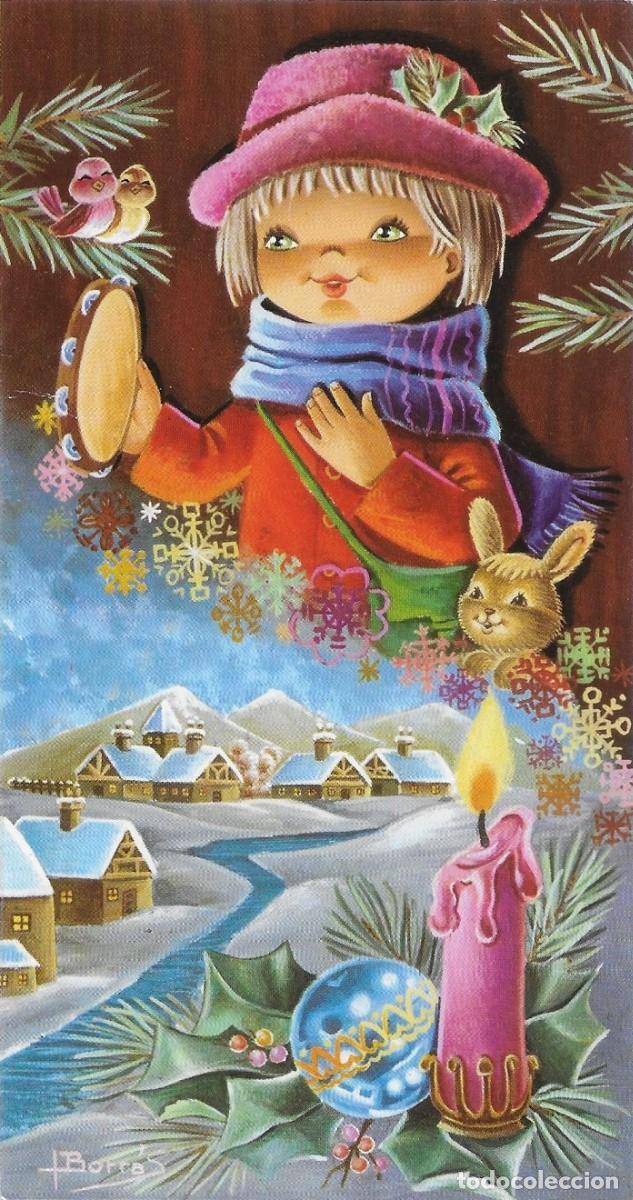 Postcards: 6086N - EDICIONES VIKINGO N&ordm; 3036- NI&Ntilde;OS LLEVANDO UN ABETO EN CARRETILLA , DIPTICA 15,5X10 CM-NUEVA