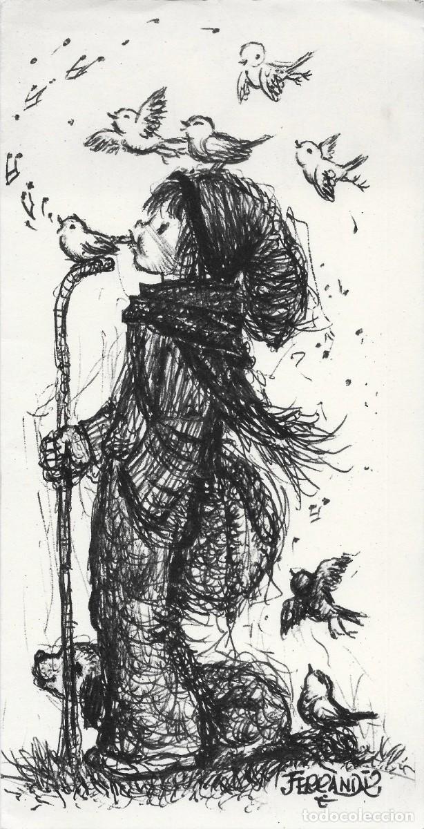 Postcards: 2055S - FERR&Aacute;NDIZ - EDICIONES SUBI E. 1894.2 - DIPTICA 22,5X11,5 CM - FELICITACI&Oacute;N VILLEN S.A.