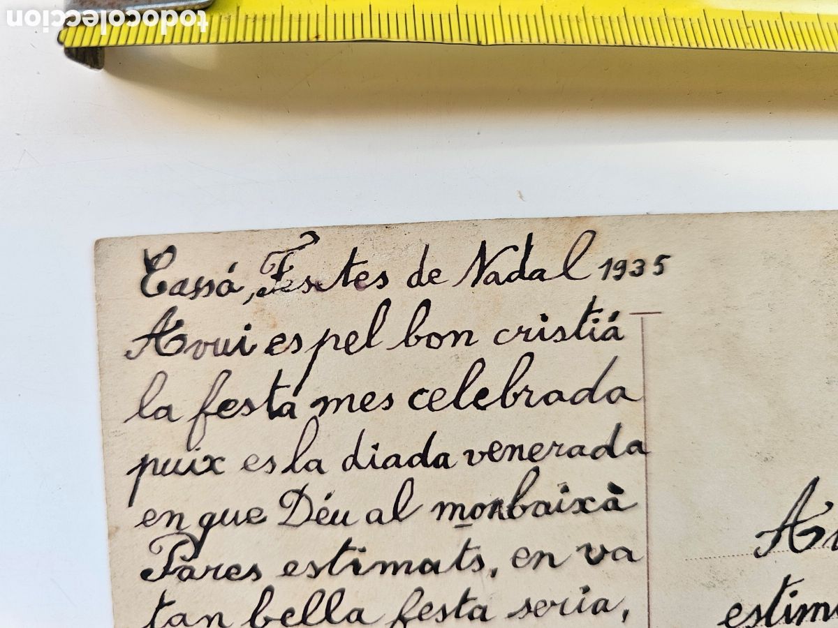 Postales: Postal de Navidad, Francisco Daus&agrave; 1935 - Foto 6