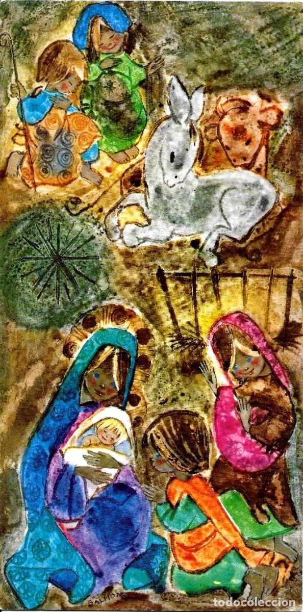 Postcards: 6015R -SALMONS - EDICIONES SABADELL SERIE SANTANIT 5519.3 - DIPTICA 22,7X11,5 CM - IMPRESA 1969